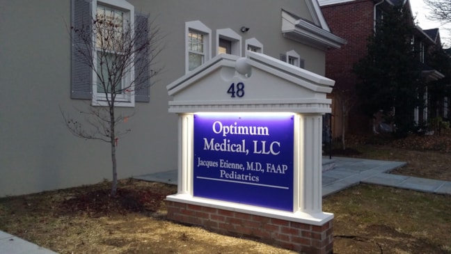 Lighted Ground Signage Monument