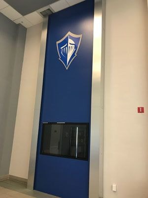 Custom fabricated wall displays for Lynn University