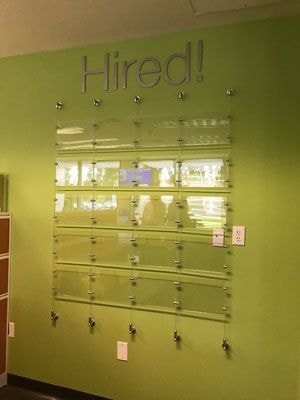 Brushed Metal Letters and Acrylic Wire Display for Lynn University