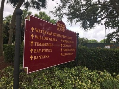 Custom routed max metal directional signage with reflective lettering for Broken Sound Association