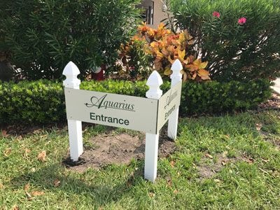 Post and Panel Signage for Aquarius