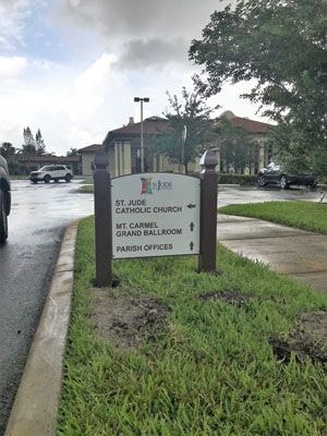 Post and Panel Signage for St. Jude Catholic Church