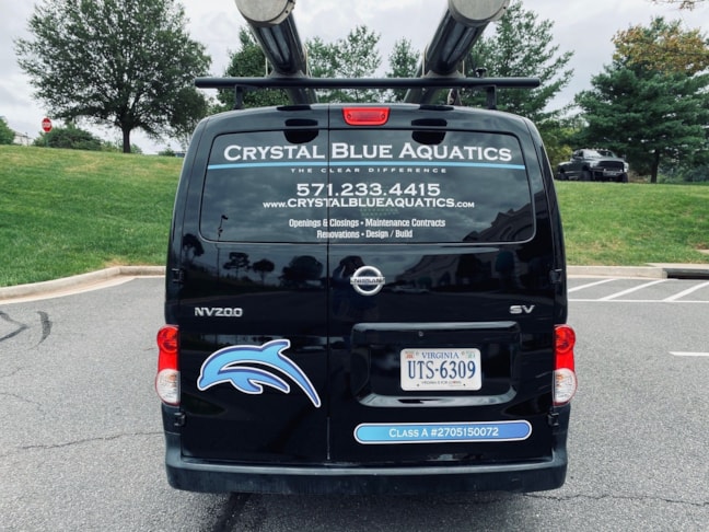 Dont forget the rear of company vehicles is great space for contact information for your business!