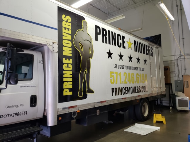 Prince Movers needed another one of their fleet trucks needed branding! 