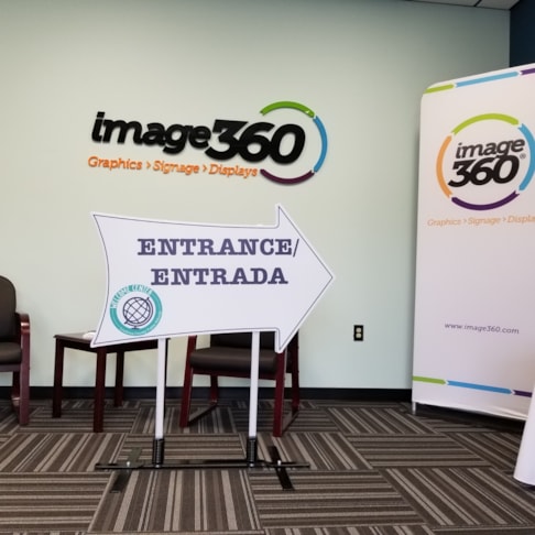 This double sided arrow was perfect for our friends at LCPS. Its made for the outdoors, and can easily be assembled and moved.