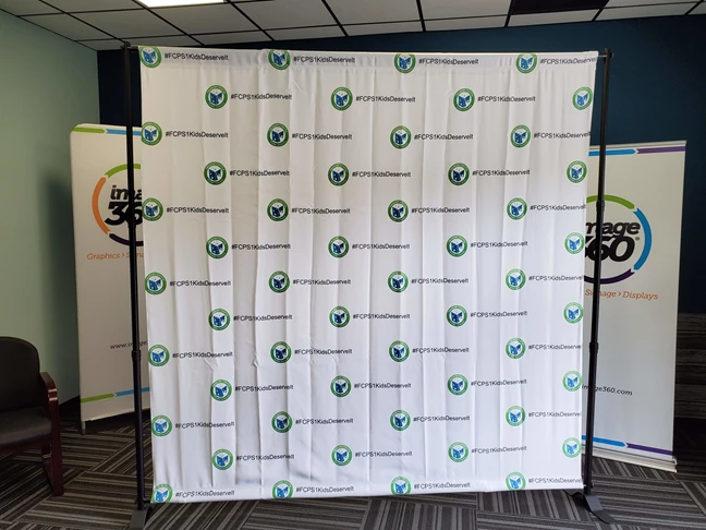 Fauquier County Public Schools needed an 8 x 8 Step & Repeat Banner. These products are great to promote your brand/message in photos at events!
