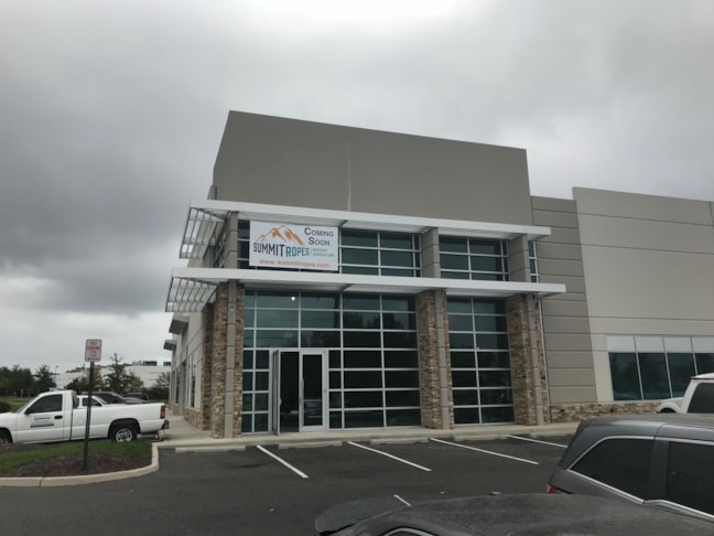 This large vinyl banner was created for Summit Ropes, to get the word out that they would be occupying that space soon!