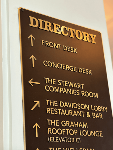 Directory and Wayfinding Signage