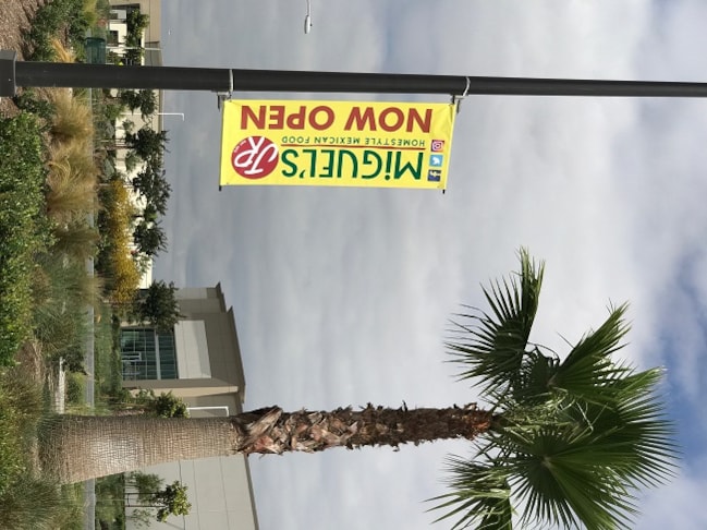 Street Pole Banner for Miguels Jr New Location in Redlands, CA