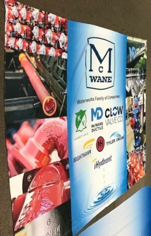 Custom Backdrop for Clow Valve Company in Corona, CA