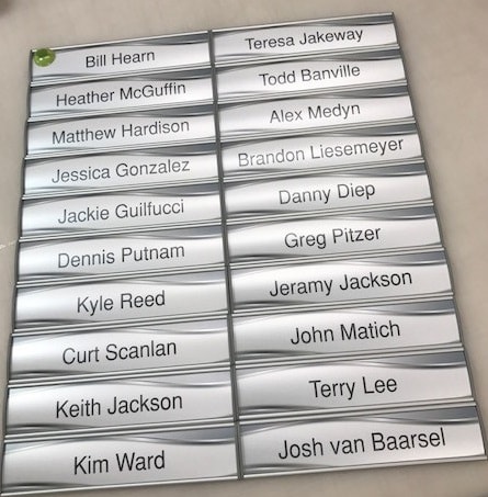 Name Plates business signage, Skanska Ames in Corona, CA-Image360 Corona