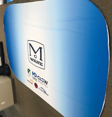 Trade Show Table Throw for Clow Valve Company, Corona, CA