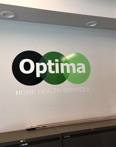 Vinyl wallpaper for Optima Home Health Services 
