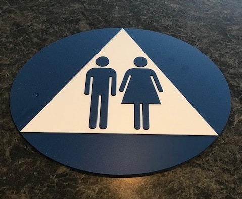 ADA Gender Neutral Signage FedEx location-Image360 Corona