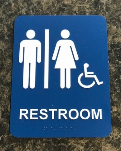 ADA Rectangle Gender Neutral Signage FedEx location-Image360 Corona