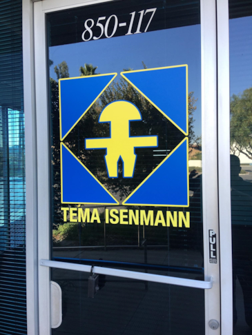 Businessfront window decal for Tema Isenmann