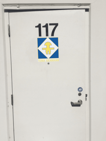 Door decal for Tema Isenmann