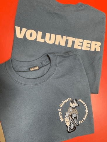 Custom shirts for Mary S. Roberts Pet Adoption Center in Corona, CA
