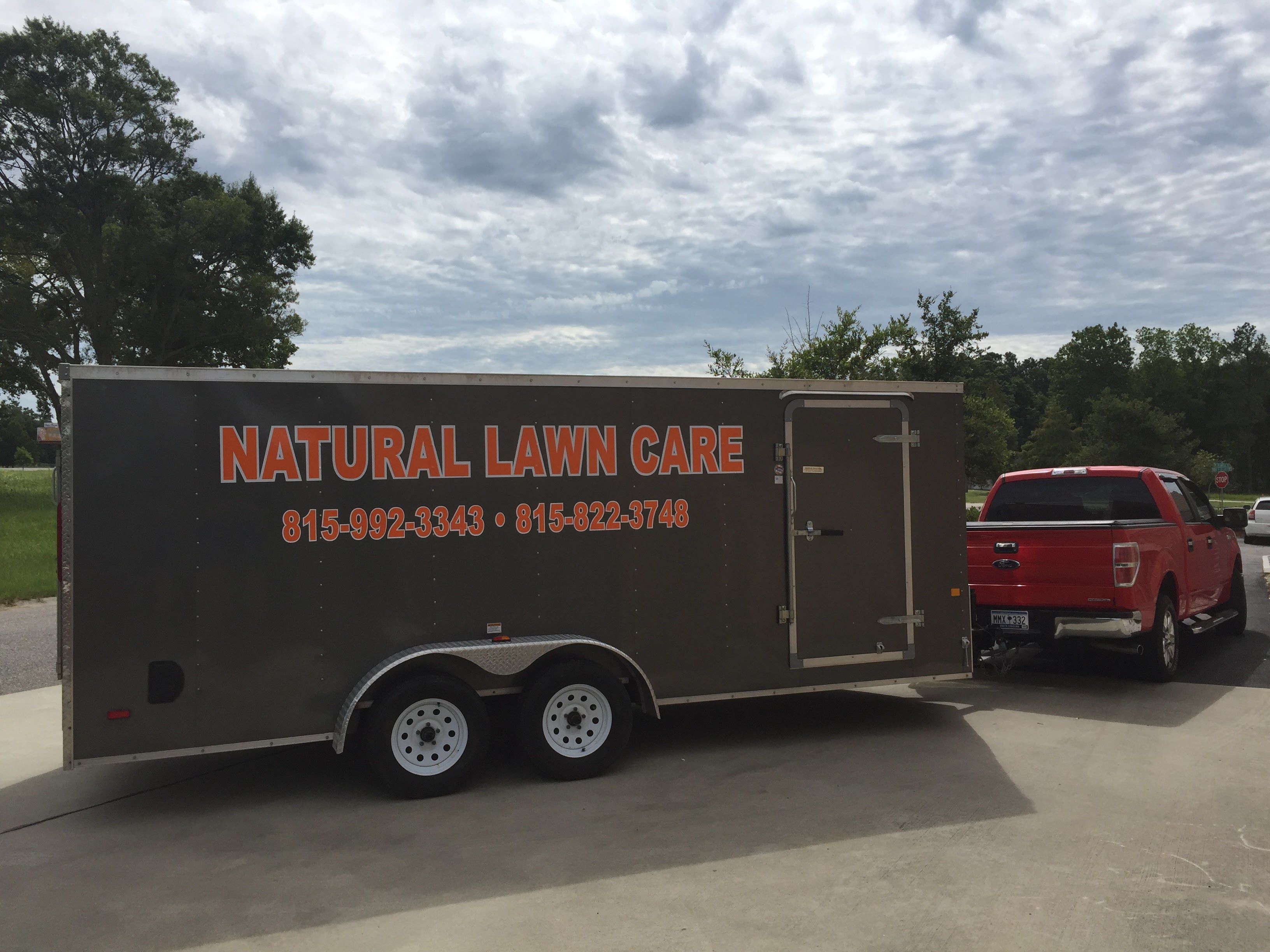 Natural Lawn Care Trailer Decal