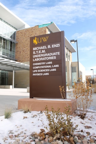 Signage for the University of Wyoming