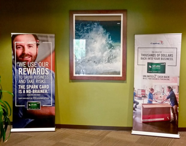 Capital One Custom Retractable Banner Stand with Adjustable Height