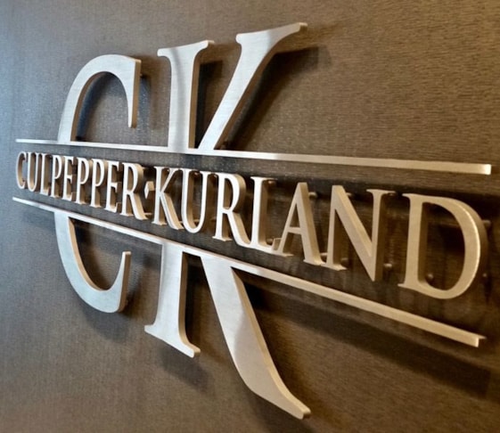 Custom Cut Indoor Brushed Aluminum Dimensional Letters with Stand-Offs