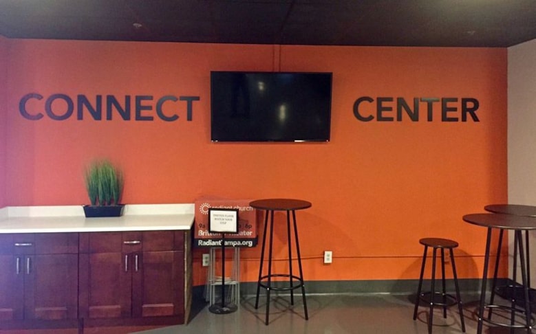 Custom Indoor 1/2 PVC Dimensional Letters for Radiant Church