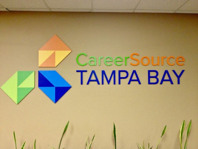 Custom Outdoor Signage with Custom Cut Dimensional Lettering with Custom Paint Match