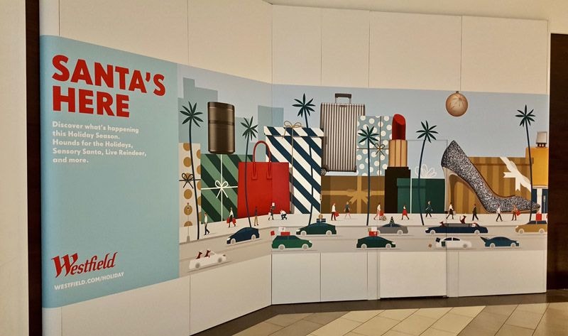 Custom Indoor Wall Mural with Vinyl Graphics for a Mall