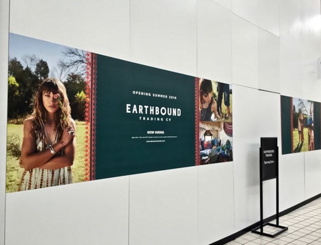 Custom Indoor Wall Mural with Vinyl Graphics for a Mall