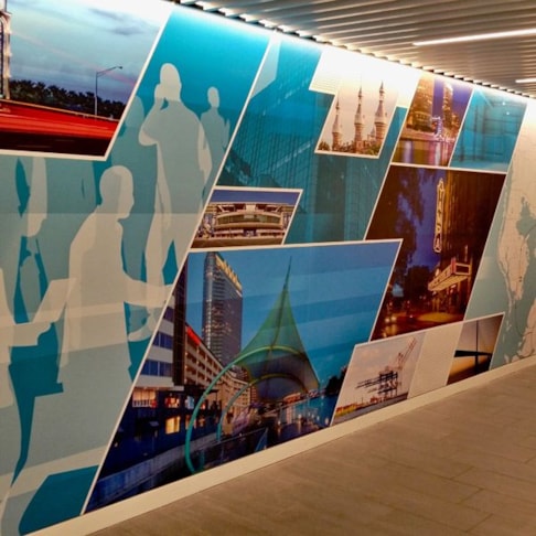 Custom Indoor Wall Mural Graphics for Cushman Wakefield