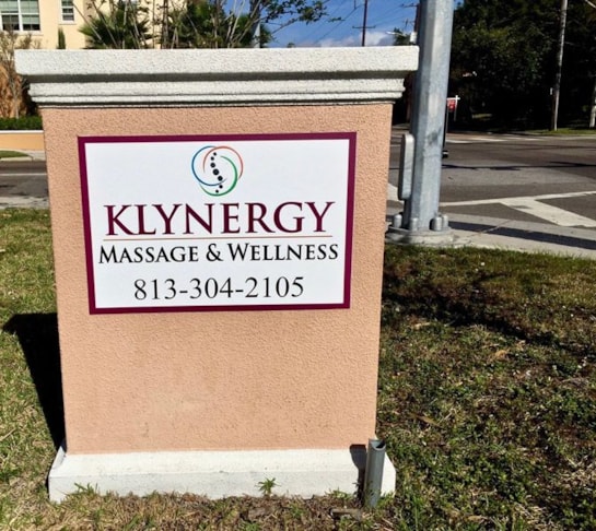 Custom Monument Sign with Double-Sided Hard Coated Foam Sign with Aluminum Panel - South Tampa, FL