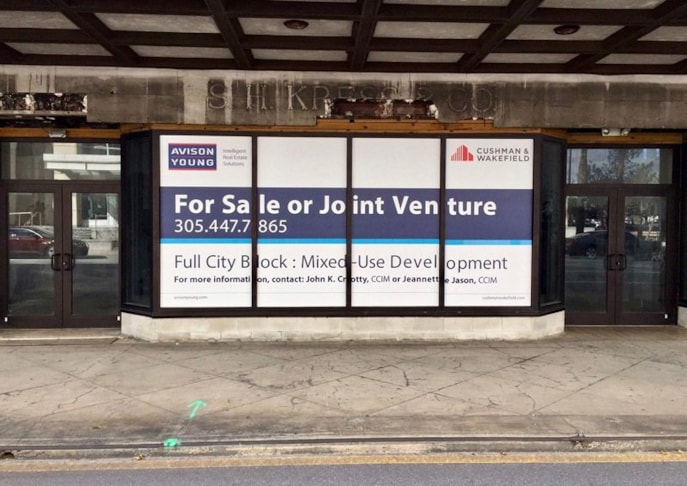 Custom Window Vinyl Graphics in Downtown Tampa