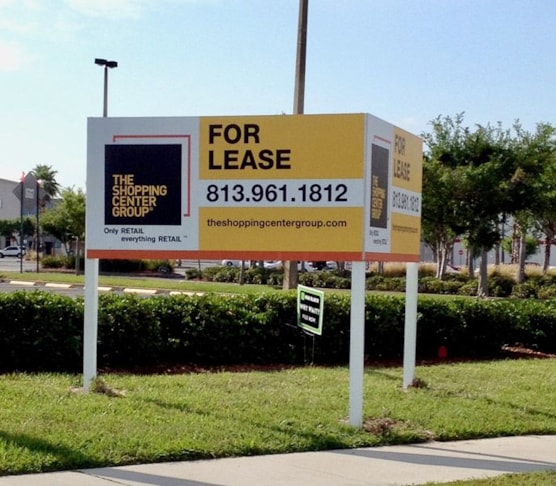 Custom Outdoor Post and Panel V-Shaped Sign