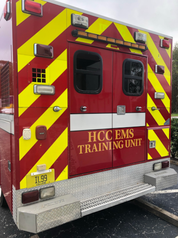 HCC Custom Vinyl Lettering for Training Ambulance
