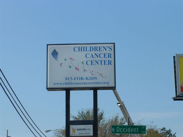 Outdoor Sign for Childrens Cancer Center
