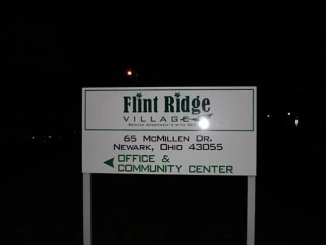 Flint Ridge; Thin Aluminum covering pre-existing sign