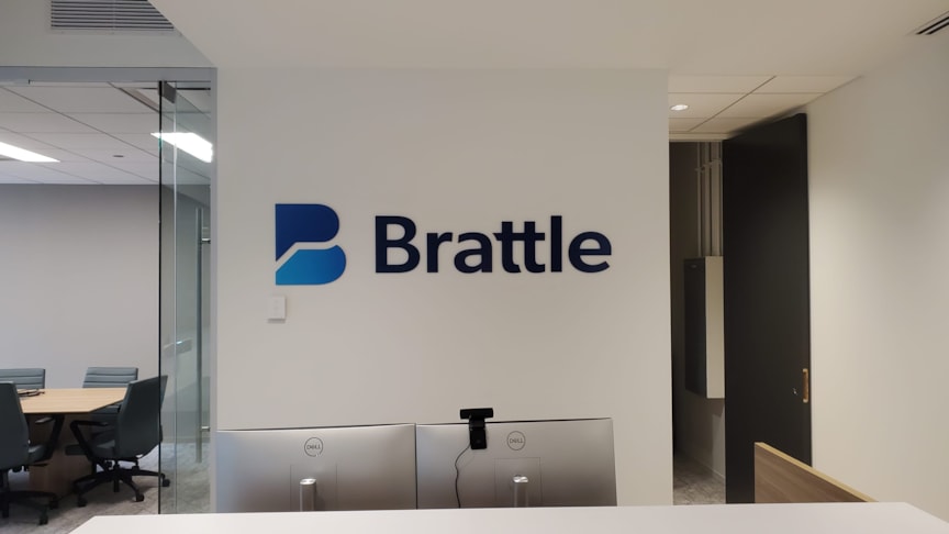 Acrylic Lettering with custom printed gradient