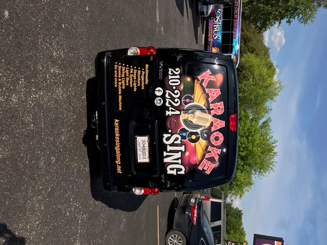 Partial Vehicle Wraps designed, printed and installed   Karaoke