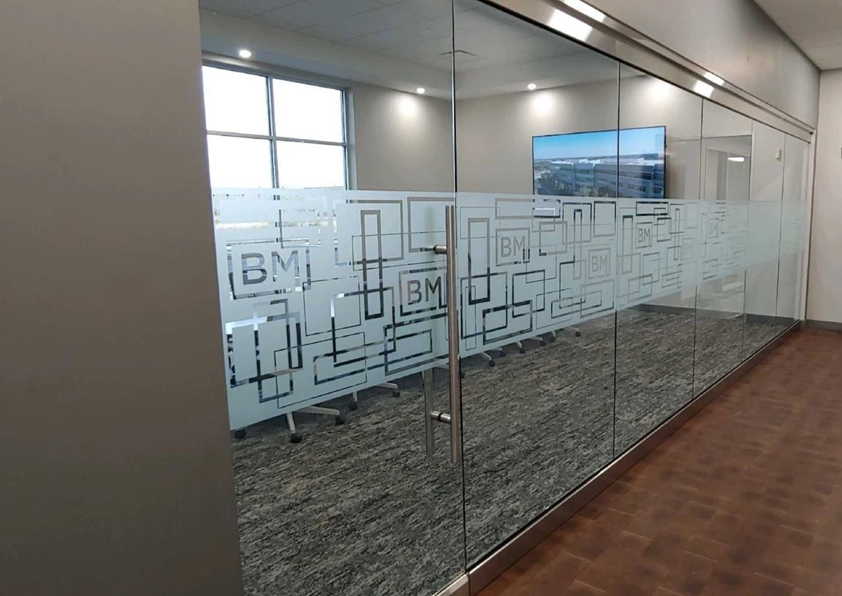 Custom Etched Glass Decals - Custom Frosted Glass Vinyl For Business