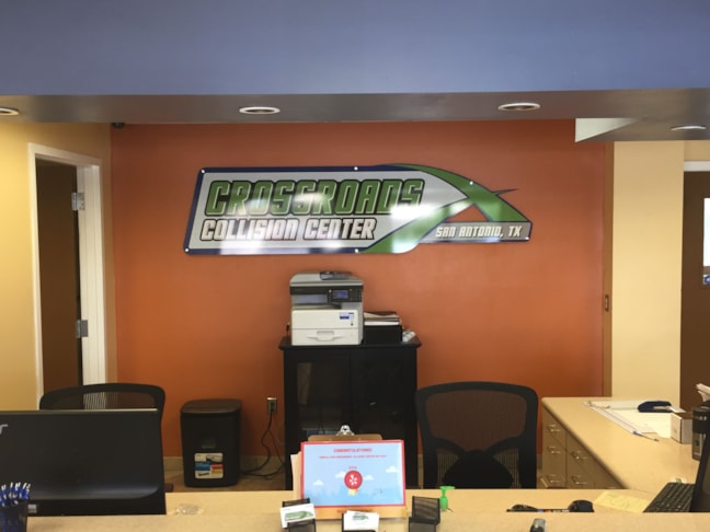 reception wall dimensional logos