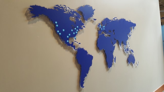 reception wall dimensional logos